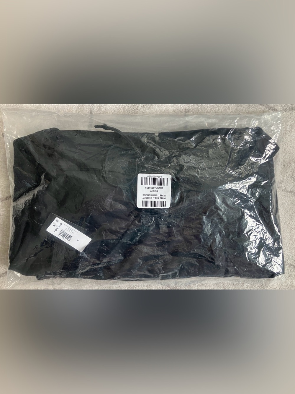 Torrid Wireless Corset Swim Dress 0 Black NWT Original Packaging Discontinued - Picture 6 of 9